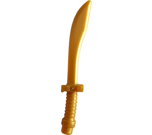 LEGO Oro perla Curvo Espada con Ridged Encargarse de (25111)