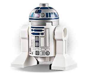 LEGO R2-D2 con Plano Plateado Cabeza y Dark Rosa Dots Minifigura