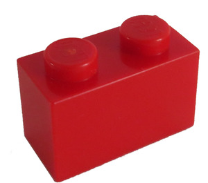 LEGO Rojo Ladrillo 1 x 2 con tubo inferior (3004 / 93792)