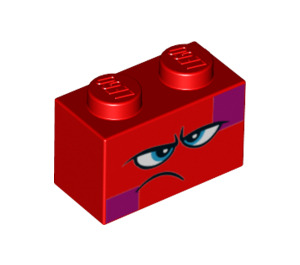 LEGO Ladrillo 1 x 2 con Queen Watevra Wa'Nabi Grumpy Cara con tubo inferior (3004 / 47820)