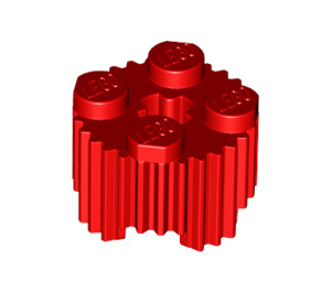 LEGO rojo Ladrillo 2 x 2 Redondo con Reja (92947)