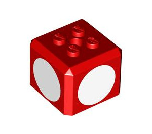 LEGO Ladrillo 3 x 3 x 2 Cube con 2 x 2 Espigas en Parte superior con Blanco Circles (69085 / 102207)