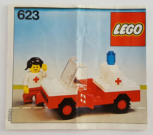 LEGO rojo Cruzar Auto 623-1 Instructions