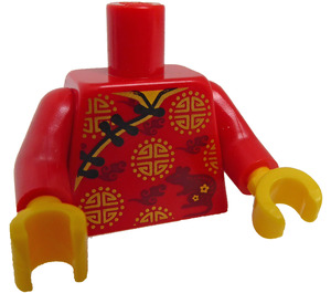 LEGO Minifigura Torso Assembly BAM Oriental Rat Patrón (973)