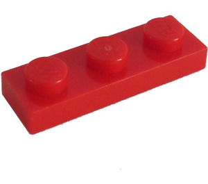 LEGO Rojo Placa 1 x 3 (3623)