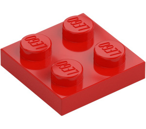 LEGO Rojo Placa 2 x 2 (3022 / 94148)