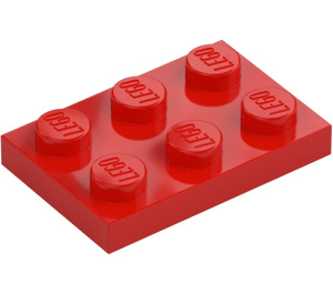 LEGO Rojo Placa 2 x 3 (3021)