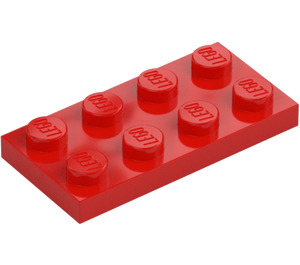 LEGO Rojo Placa 2 x 4 (3020)