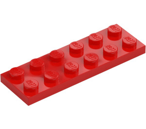 LEGO Rojo Placa 2 x 6 (3795)