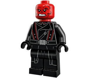 LEGO Rojo Cráneo con Negro Correa y Printed Piernas Minifigura