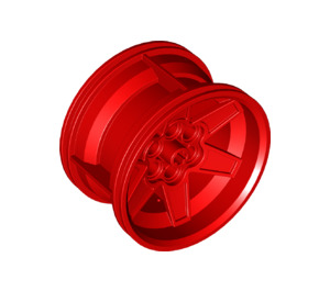 LEGO rojo Rueda Borde Ø56 X 34 con 6 agujeros (15038 / 51150)