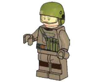 LEGO Resistance Trooper con Olive Verde Casco (Mujer) Minifigura