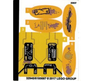 LEGO Pegatina Sheet for Set 76080 (32940)