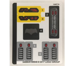 LEGO Pegatina Sheet for Set 76086 (34986)