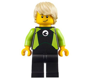 LEGO Surfista con Lima Wetsuit Minifigura