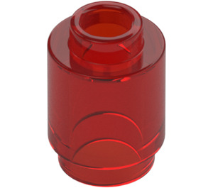 LEGO Rojo transparente Ladrillo 1 x 1 Circular con espiga abierta (3062 / 35390)