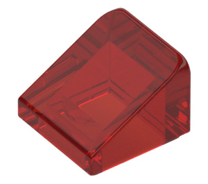 LEGO Rojo transparente Con pendiente 1 x 1 (31°) (50746 / 54200)