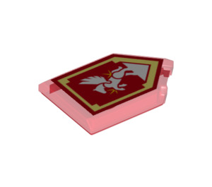 LEGO Plana 2 x 3 Pentagonal con Plateado Pegasus Power Escudo (22385 / 29092)