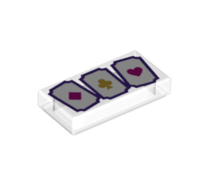 LEGO Plana 1 x 2 con Playing Cards con ranura (3069 / 78970)