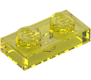 LEGO Amarillo transparente Placa 1 x 2 (3023 / 28653)