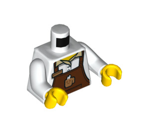 LEGO Barista Torso con Reddish Brown Apron (973 / 76382)
