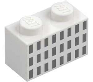 LEGO Ladrillo 1 x 2 con San Francisco Building Windows con tubo inferior (3004 / 45329)