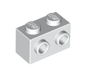 LEGO blanco Ladrillo 1 x 2 con Tachuelas en Uno Lado (11211)