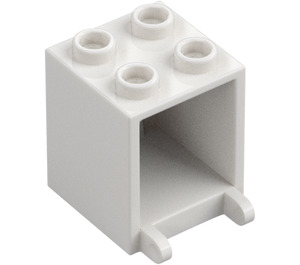 LEGO Blanco Contenedor 2 x 2 x 2 con espigas huecas (4345 / 30060)