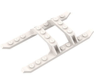 LEGO Blanco Helicóptero Landing Skids 12 x 6 (30248 / 40939)