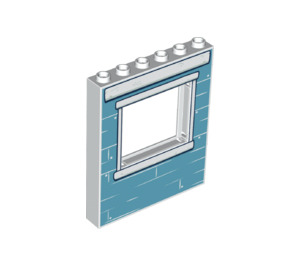 LEGO Panel 1 x 6 x 6 con Ventana Recorte con Azul pared (15627 / 50137)