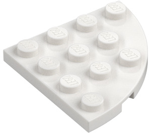 LEGO Blanco Placa 4 x 4 Circular Esquina (30565)