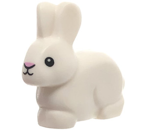 LEGO blanco Conejo con Pink Nose y Negro Redondo Ojos (33026 / 49584)