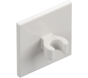 LEGO Blanco Roadsign Clip-en 2 x 2 Cuadrado con clip abierto "O" (15210 / 65673)