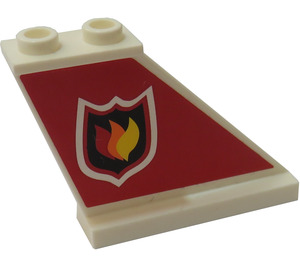 LEGO Timón 1 x 3 x 4 con Fuego logo Derecha Pegatina (2340)