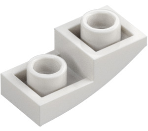 LEGO Blanco Con pendiente 1 x 2 Curvo Invertido (24201)