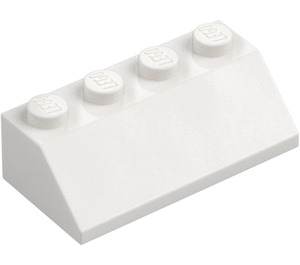 LEGO Blanco Con pendiente 2 x 4 (45°) con superficie rugosa (3037)