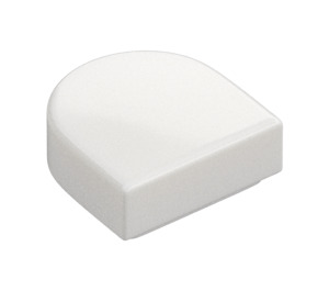 LEGO Blanco Plana 1 x 1 Mitad Oval (24246 / 35399)