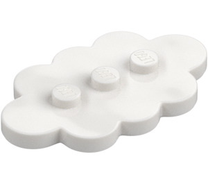 LEGO Blanco Plana 3 x 5 Cloud con 3 Espigas (35470)