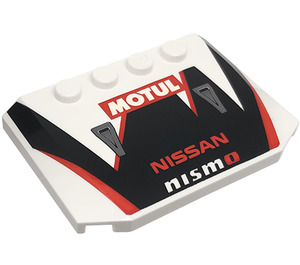 LEGO Cuña 4 x 6 Curvo con NISSAN NISMO y MOTUL Decoración (52031 / 66922)