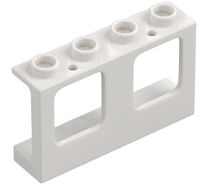 LEGO Blanco Marco de ventana 1 x 4 x 2 con espigas huecas (61345)