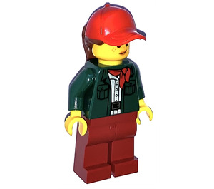 LEGO Mujer en Verde oscuro Chaqueta con Rojo Sombrero Minifigura