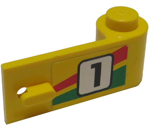 LEGO Puerta 1 x 3 x 1 Derecha con Number 1 Pegatina (3821)