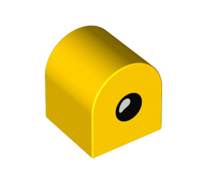 LEGO Duplo Ladrillo 2 x 2 x 2 con Parte superior curvo con Eye Open / cerrado en Opposite Lado (3664 / 67317)