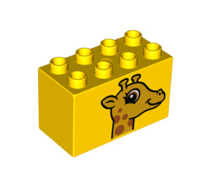 LEGO Duplo Ladrillo 2 x 4 x 2 con Giraffe Cabeza (31111 / 43531)