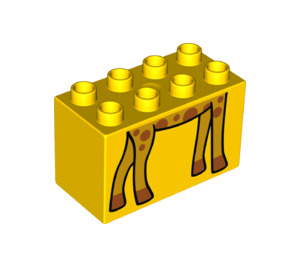 LEGO Duplo Ladrillo 2 x 4 x 2 con Giraffe Piernas y Lower Cuerpo (31111 / 43533)