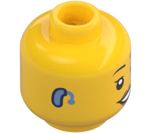 LEGO Mujer Cabeza con Open Smile y Hearing Aid (Espiga sólida hueca) (3626 / 69148)