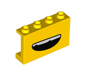 LEGO Amarillo Panel 1 x 4 x 2 con Open mouth (14718 / 68376)
