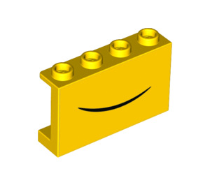 LEGO Amarillo Panel 1 x 4 x 2 con Smile (14718 / 68378)