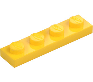 LEGO Amarillo Placa 1 x 4 (3710)