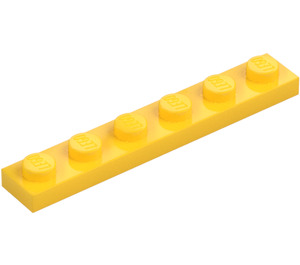 LEGO Amarillo Placa 1 x 6 (3666)